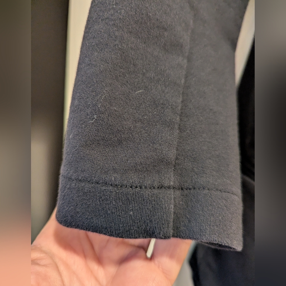 Metaphor Black Knit Blazer Single Button Closure 3/4 Sleeve Stretch Jacket Sz M - Picture 9 of 15